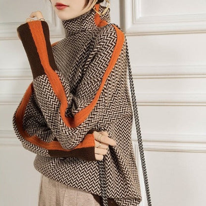 Trinity | Herringbone Premium Turtleneck