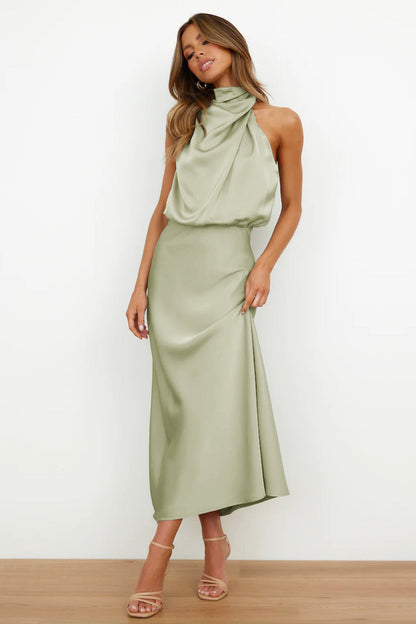Lacey | Refined Halter Evening Dress