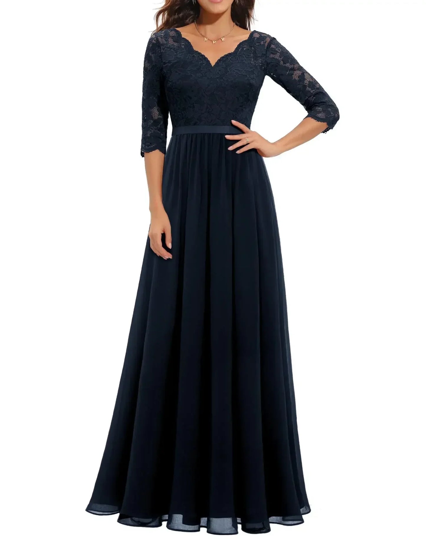 Danielle | Women’s Refined Lace Long Dress