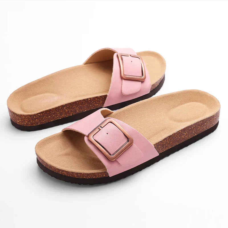 Leah | Women's Flat Adjustable Buckle Sandals