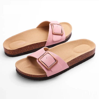 Leah | Women's Flat Adjustable Buckle Sandals