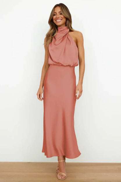 Lacey | Refined Halter Evening Dress