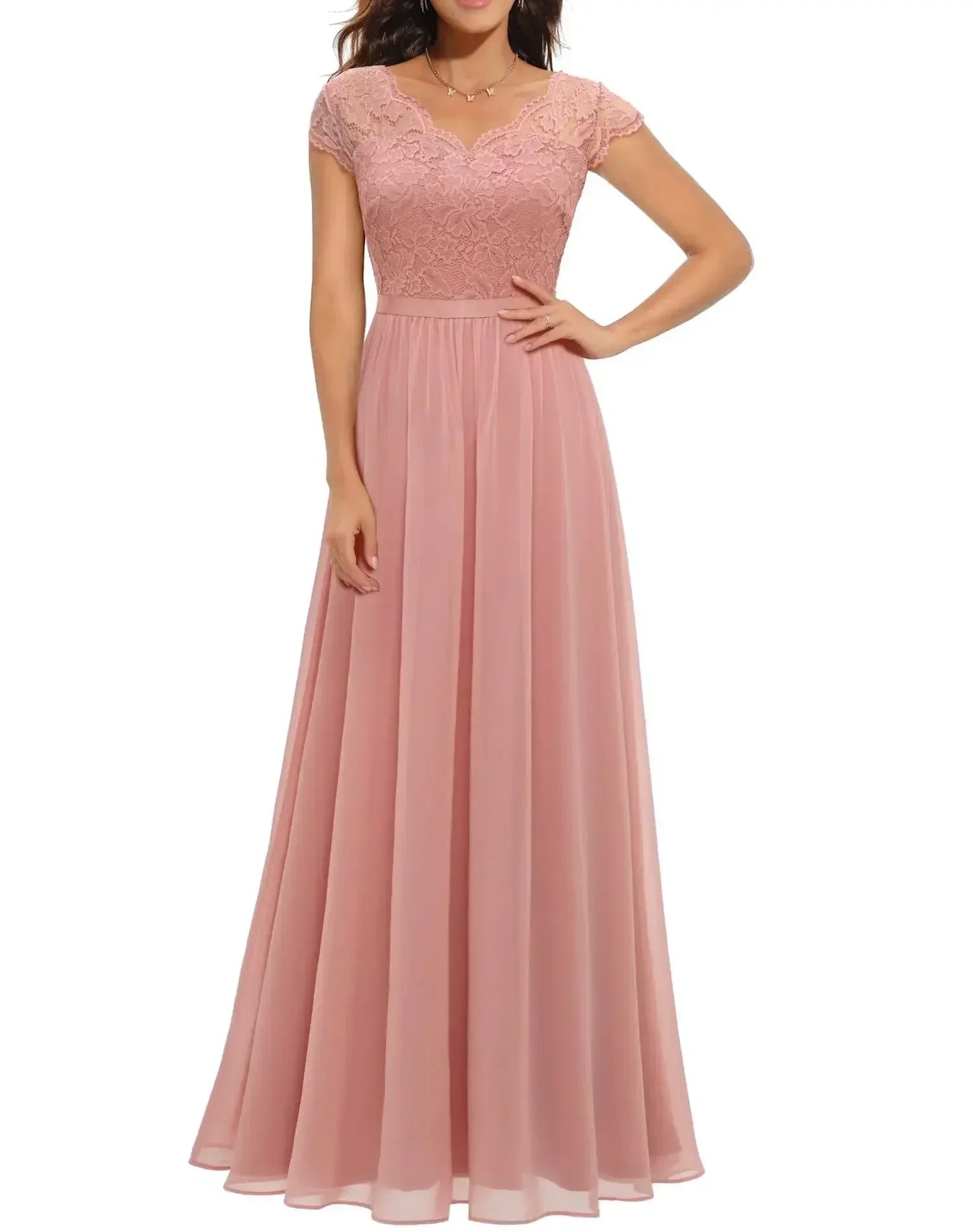 Danielle | Women’s Refined Lace Long Dress