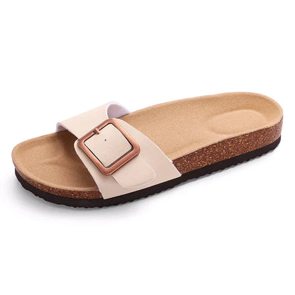 Leah | Women's Flat Adjustable Buckle Sandals