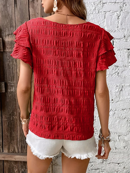 Isabella | Light & Airy Blouse with Fun Ruffles