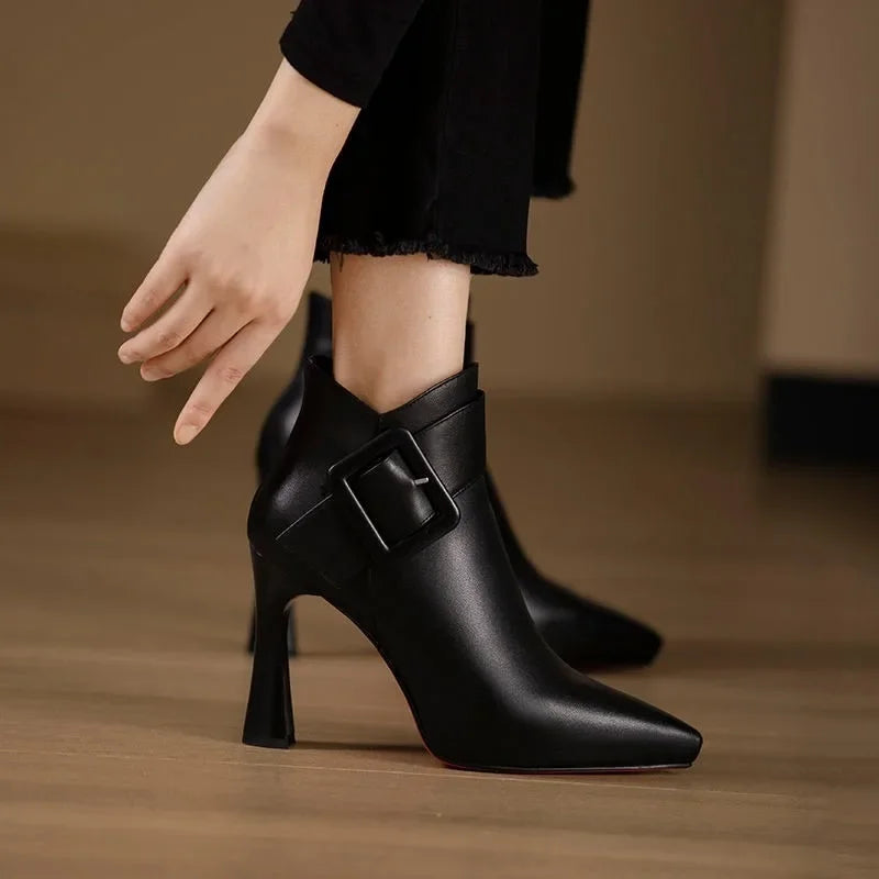 Ella | Buckle Heel Boots