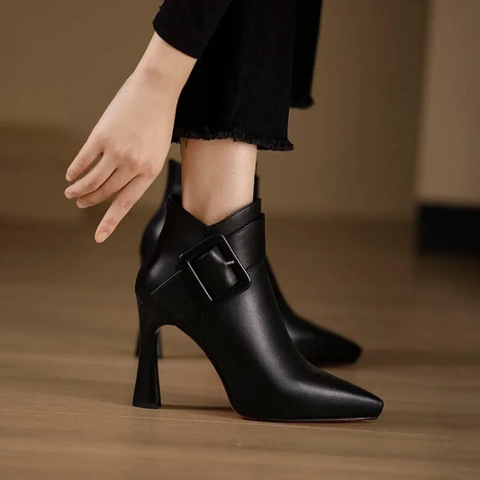 Ella | Buckle Heel Boots