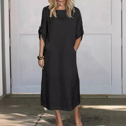 Adalynn | Women's A-Line Loose Fit Draped Dress Evening