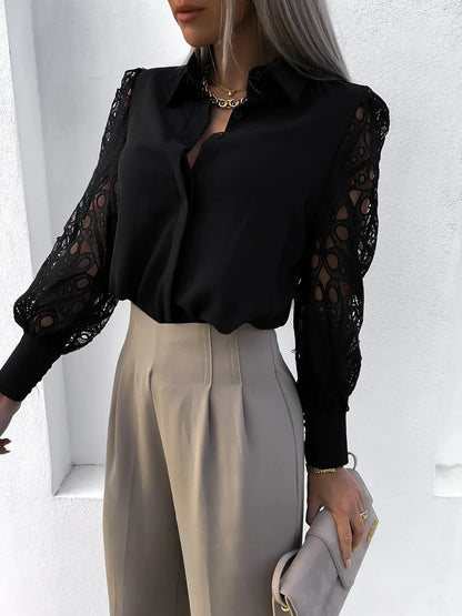 Lorraine | Polished Blouse with Exquisite Sleeves