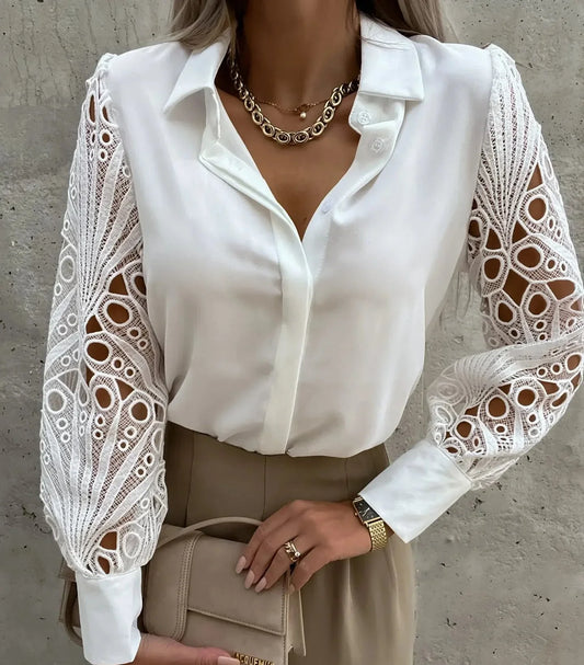 Lorraine | Polished Blouse with Exquisite Sleeves