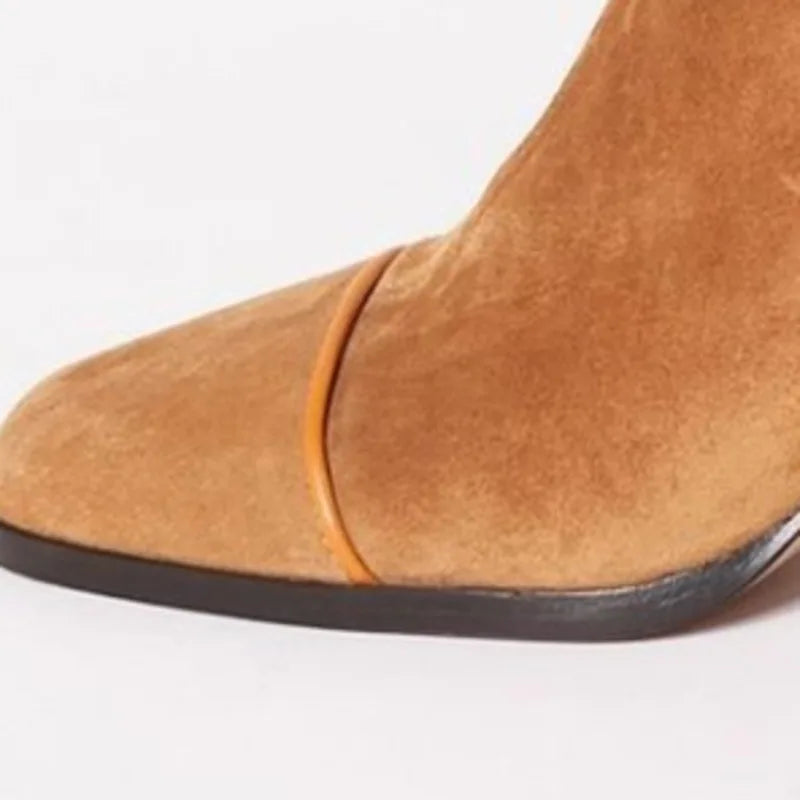 Brenda | Square toe heeled boots