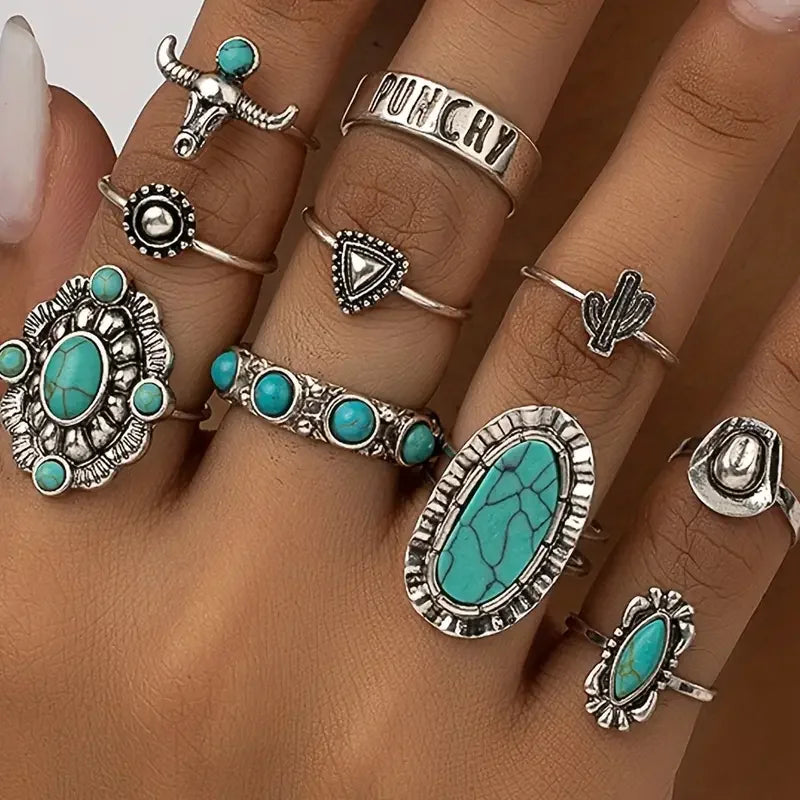 Danielle | 10-Piece Western Ring Set