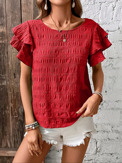 Isabella | Light & Airy Blouse with Fun Ruffles