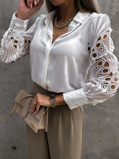 Lorraine | Polished Blouse with Exquisite Sleeves