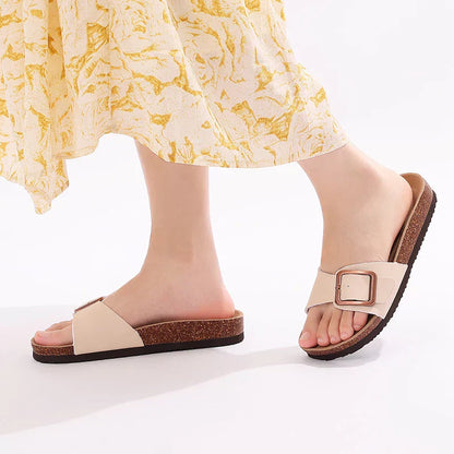 Leah | Women's Flat Adjustable Buckle Sandals
