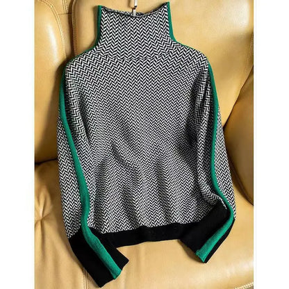 Trinity | Herringbone Premium Turtleneck