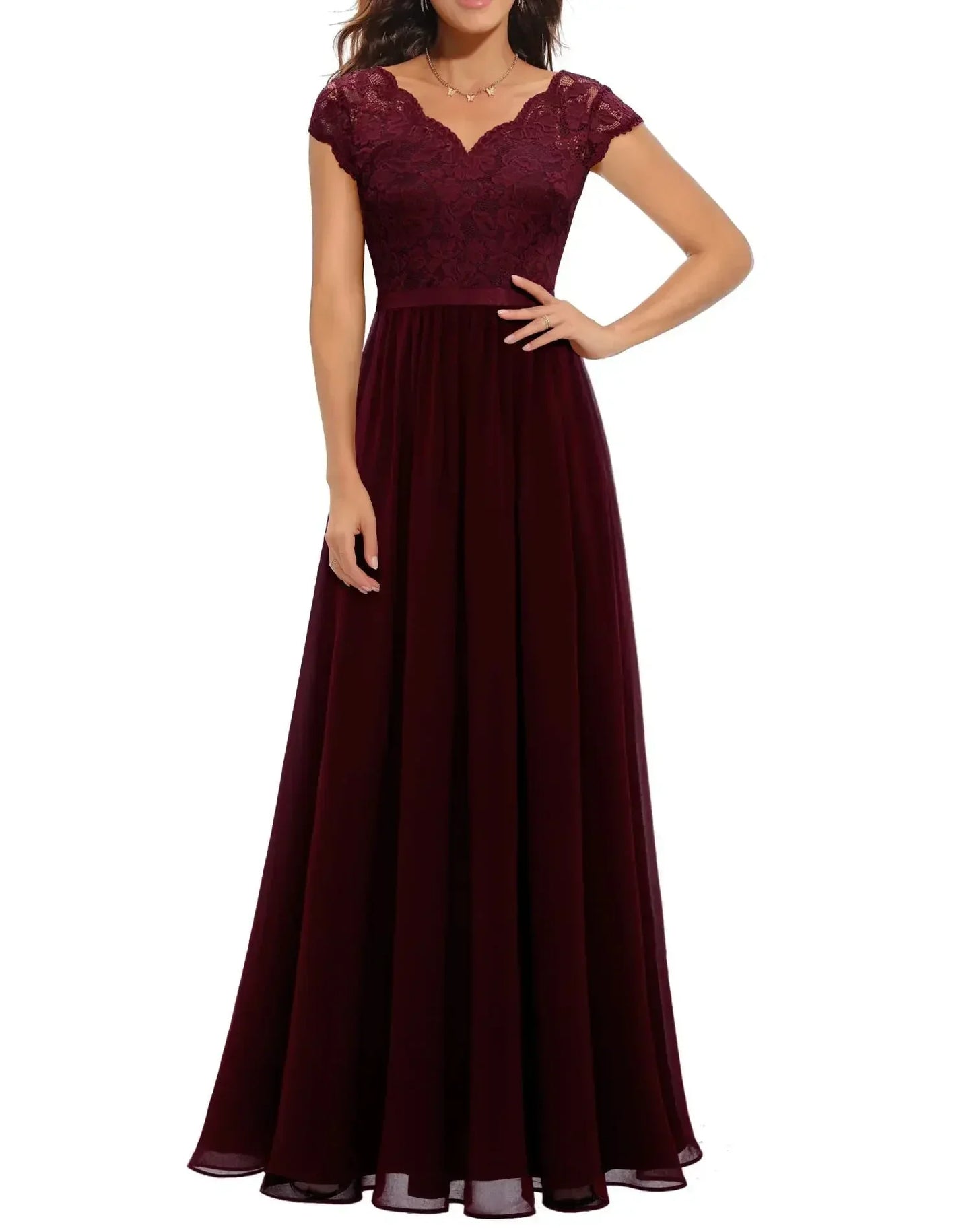 Danielle | Women’s Refined Lace Long Dress
