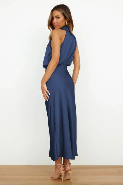 Lacey | Refined Halter Evening Dress