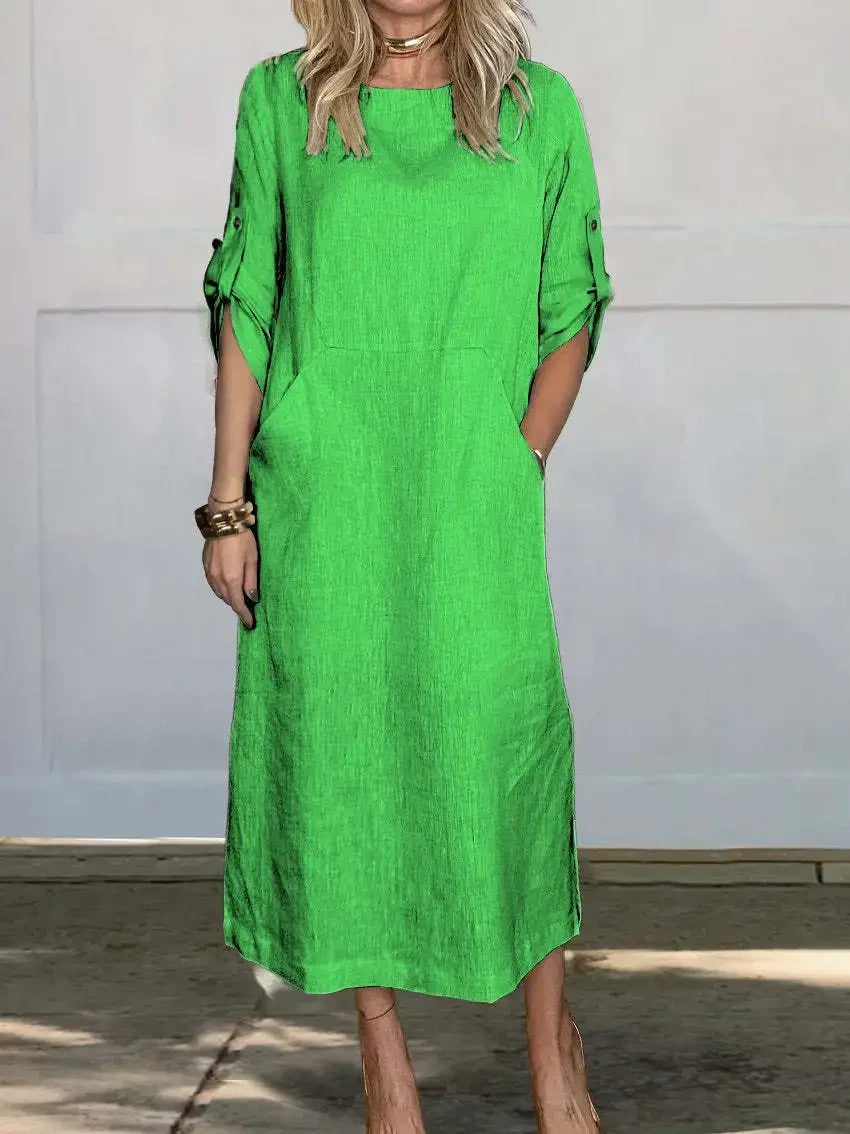 Adalynn | Women's A-Line Loose Fit Draped Dress Evening
