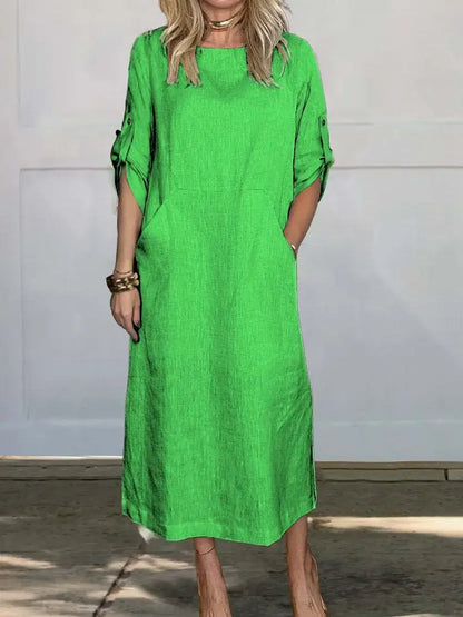 Adalynn | Women's A-Line Loose Fit Draped Dress Evening