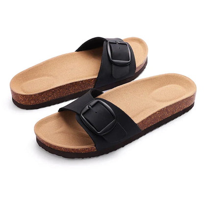 Leah | Women's Flat Adjustable Buckle Sandals