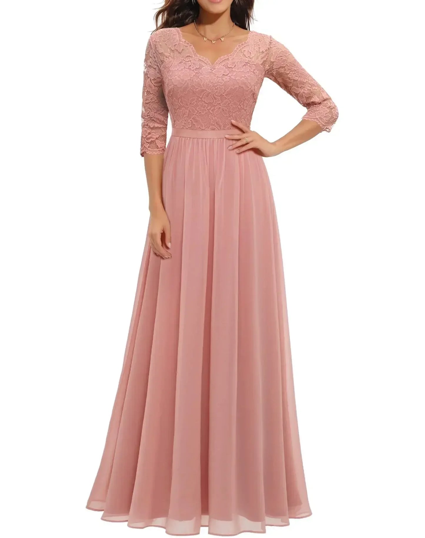 Danielle | Women’s Refined Lace Long Dress