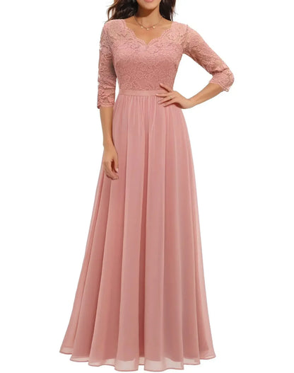 Danielle | Women’s Refined Lace Long Dress