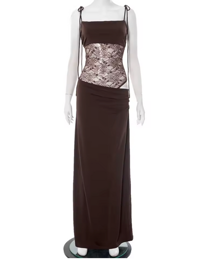 Everly | Long Dress with Lace Detail