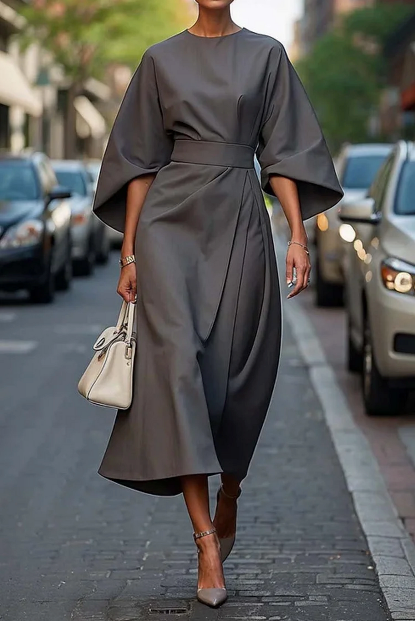 Grace | Refined Dress with Lantern Sleeves