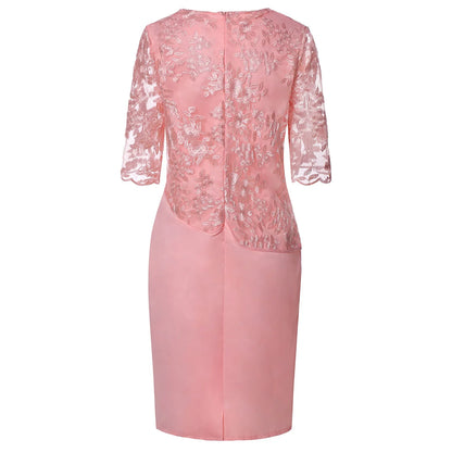 Nicole | Short-Sleeved Mid-Length Dress