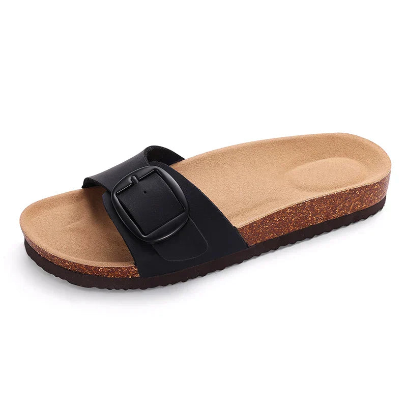 Leah | Women's Flat Adjustable Buckle Sandals
