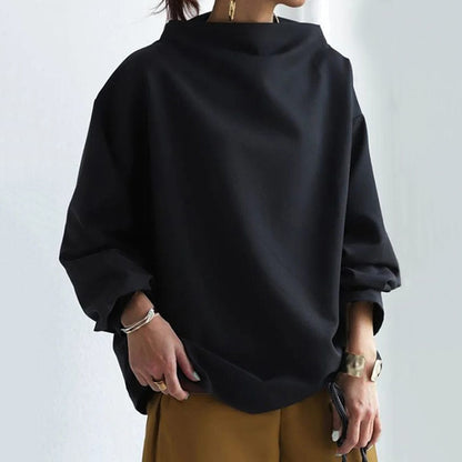 Colleen | High-Neck Plush Knit Top