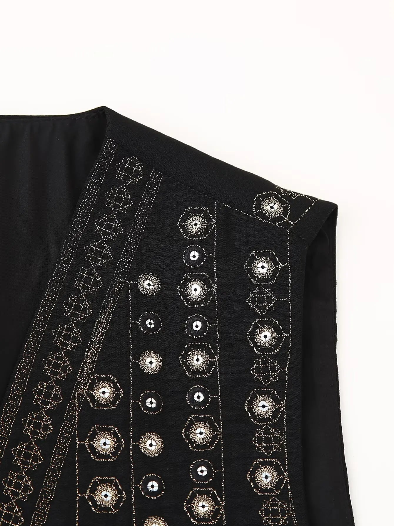 Christy | Sequin Pattern Boho Vest