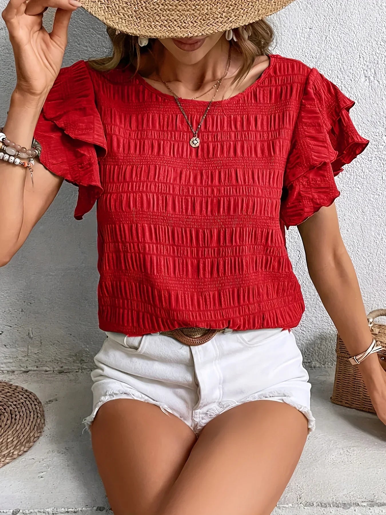 Isabella | Light & Airy Blouse with Fun Ruffles