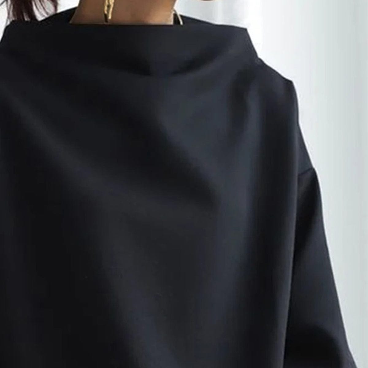 Colleen | High-Neck Plush Knit Top