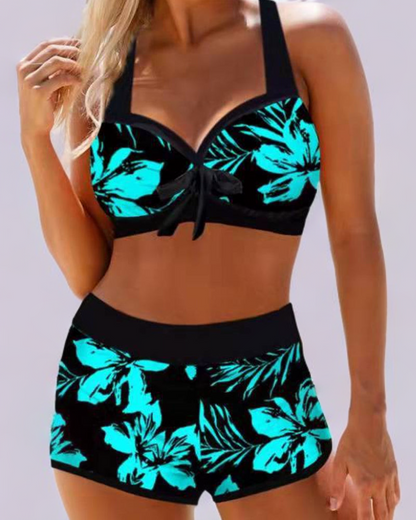 Gina | Women's High Waist Botanical Swimsuit for Beach