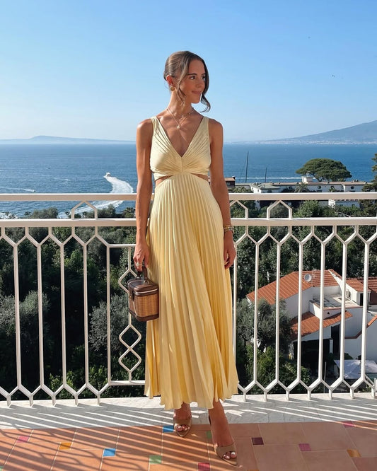 Vanessa | Women's Wedding Guest V-Neck Maxi Dress Evening