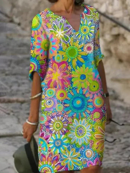 Brittany | Women's Floral Tummy Control Refined Dress Evening