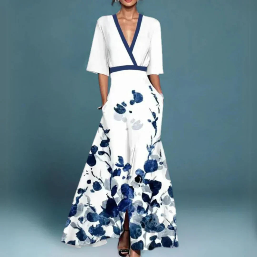 Penelope | Refined Maxi Dress with Floral Pattern