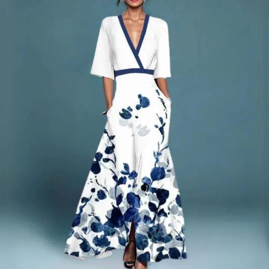 Penelope | Refined Maxi Dress with Floral Pattern