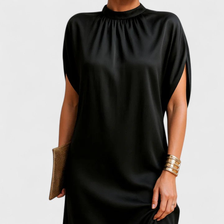 Lucy | Women's Mock Neck Short Dress Split Sleeve Going Out Dress