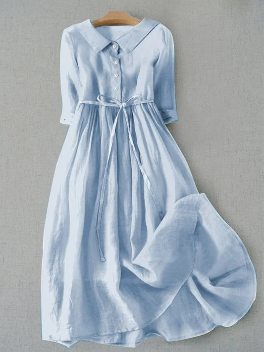 Madeline | Women's Flowy Draped Mid-Length Dress Evening