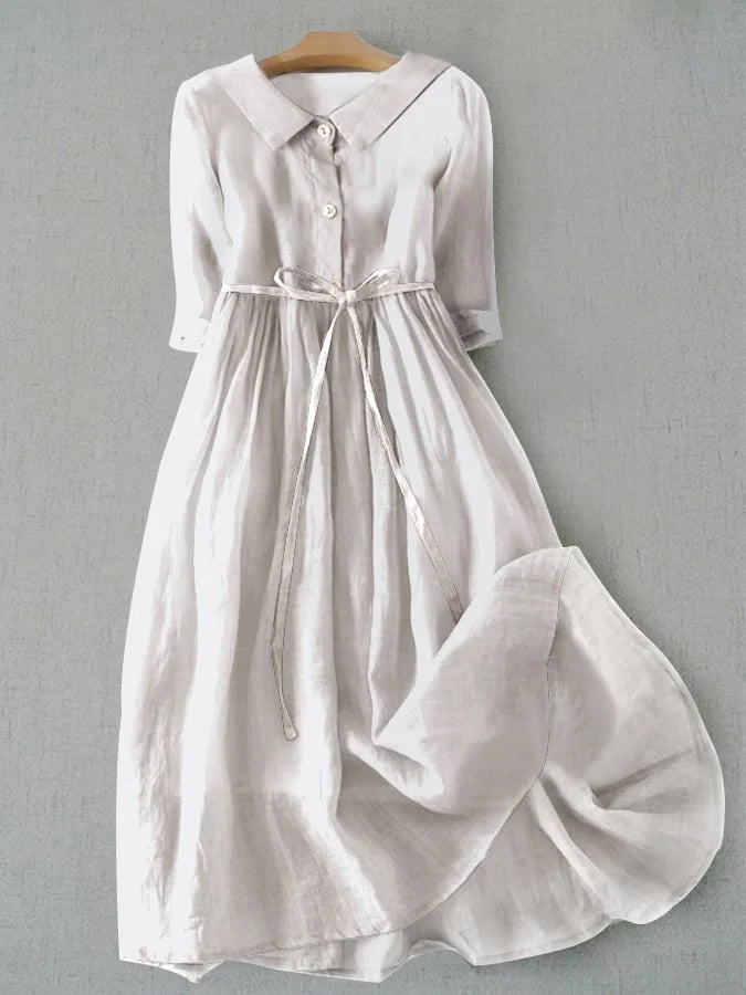Madeline | Women's Flowy Draped Mid-Length Dress Evening