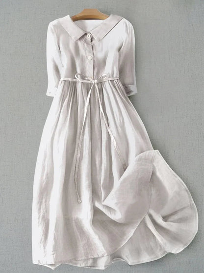 Madeline | Women's Flowy Draped Mid-Length Dress Evening