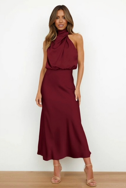 Lacey | Refined Halter Evening Dress