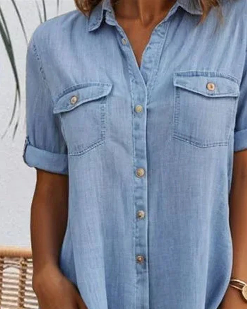 Aubree | Lightweight Denim-look Dress