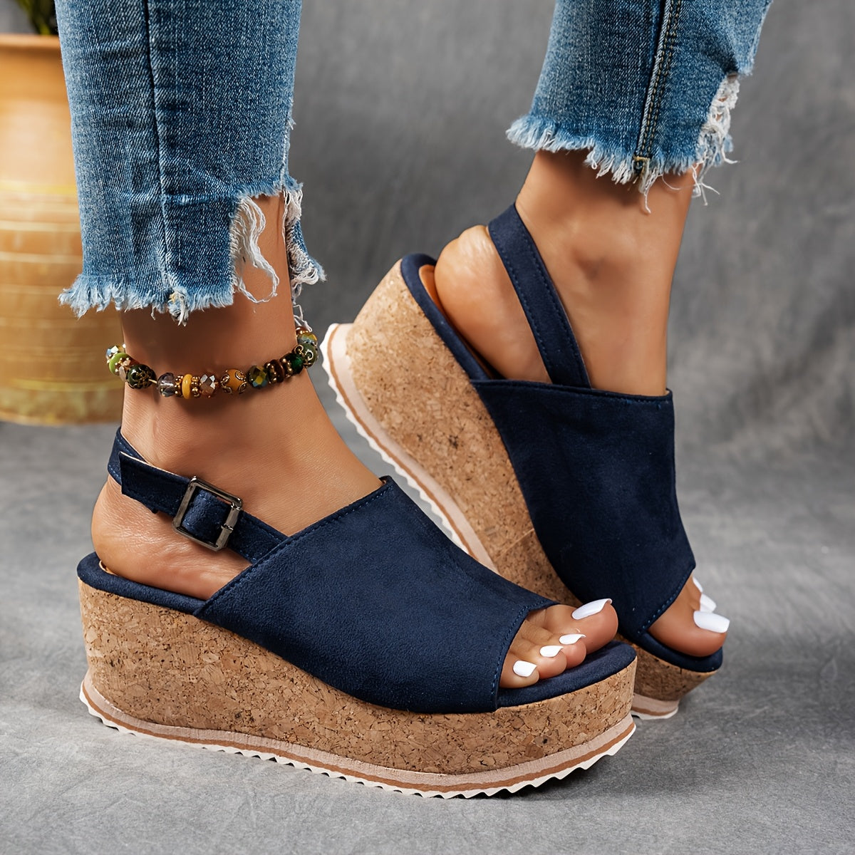 Laura | Women's Platform Adjustable Buckle Sandals