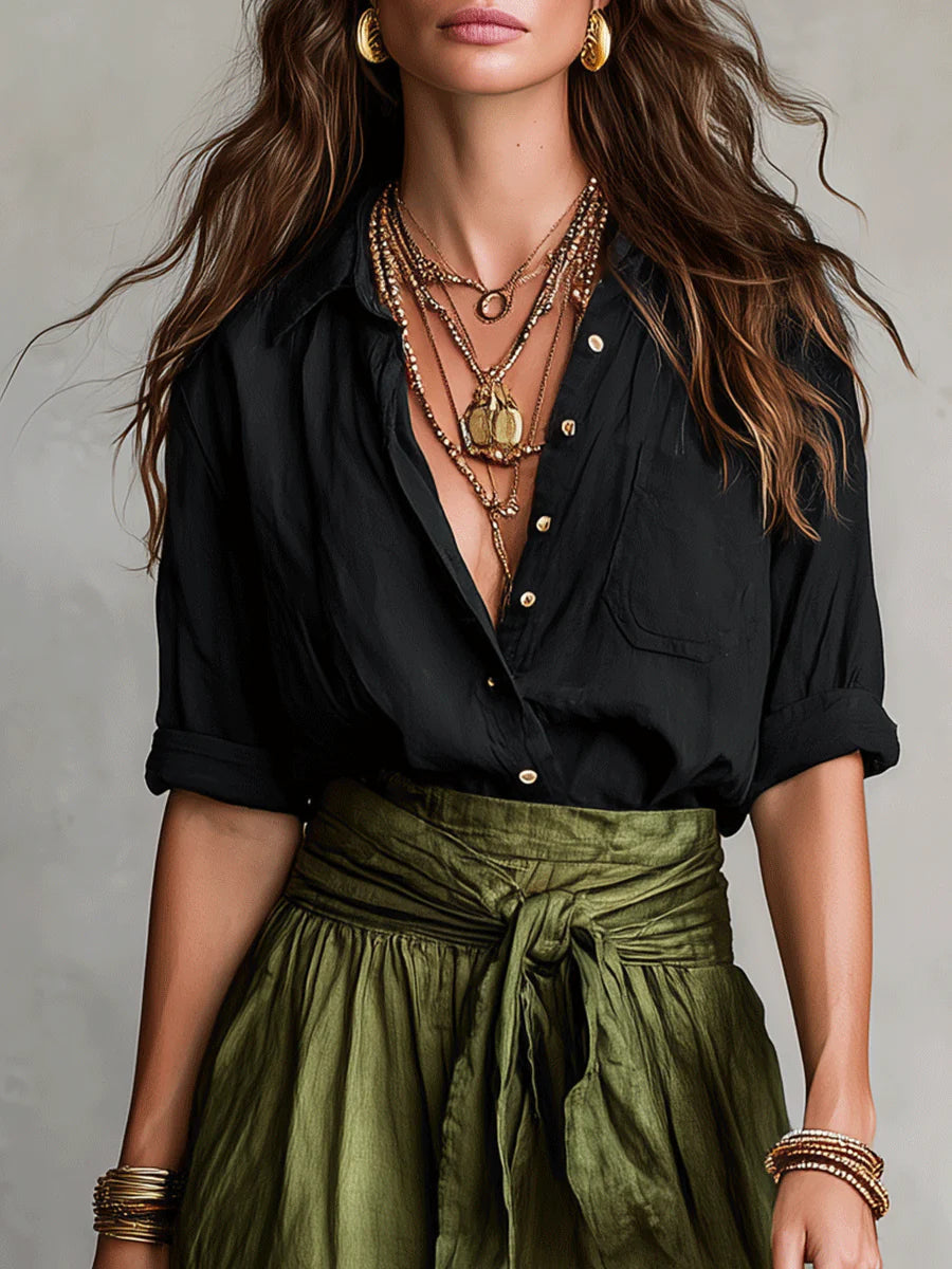 Rachel | Women's Button Up Two Piece Set