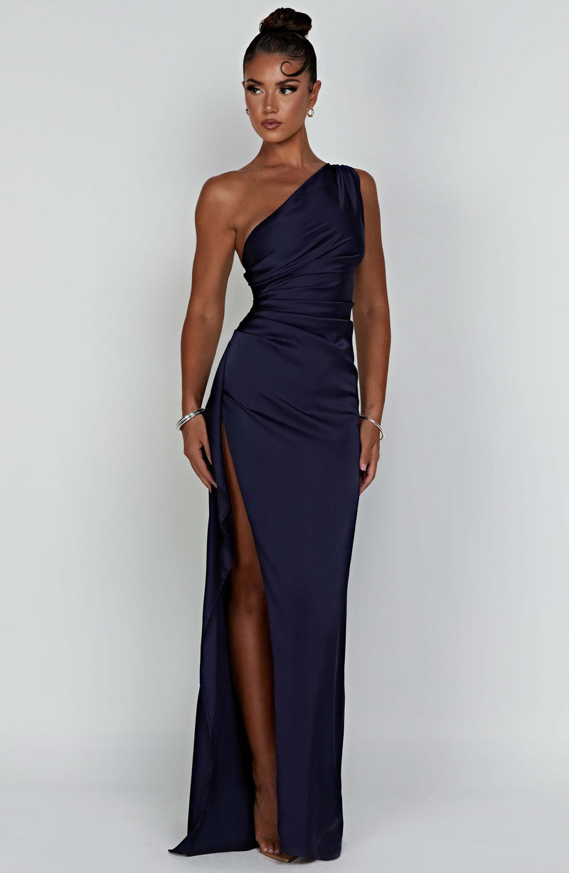 Tiffany | Women's Wedding Guest Satin One Shoulder Bodycon Dress