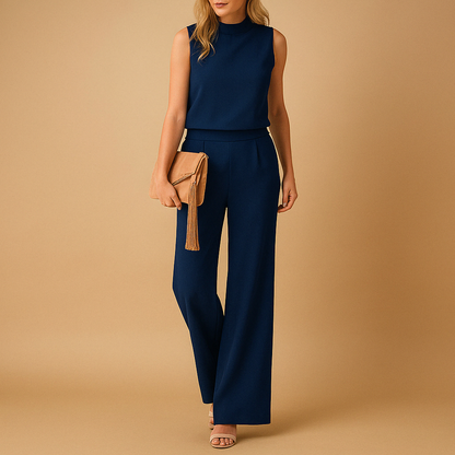 Claire | Women's No-Sleeve Wide-Leg Jumpsuit